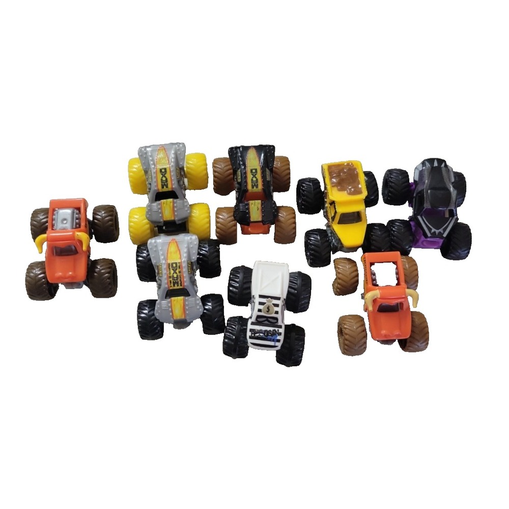 Monster Jam Mighty Mini 8pc lot Monster Truck Toy 1.5" Cake toppers